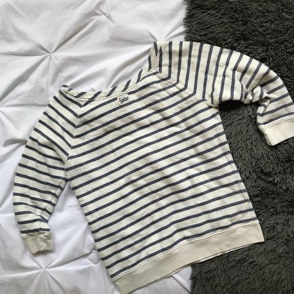 🌟LUCKY BRAND STRIPED CREW NECK SWEATSHIRT🌟 - Picture 2 of 5